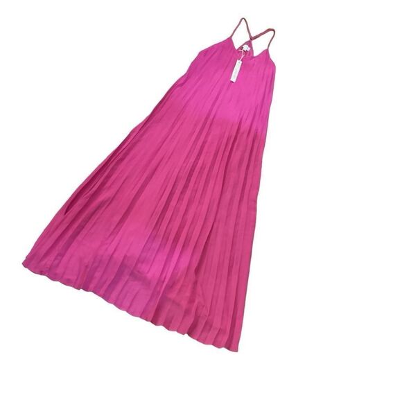 NWT She + Sky Magenta Pleated Maxi Dress large - Picture 10 of 15